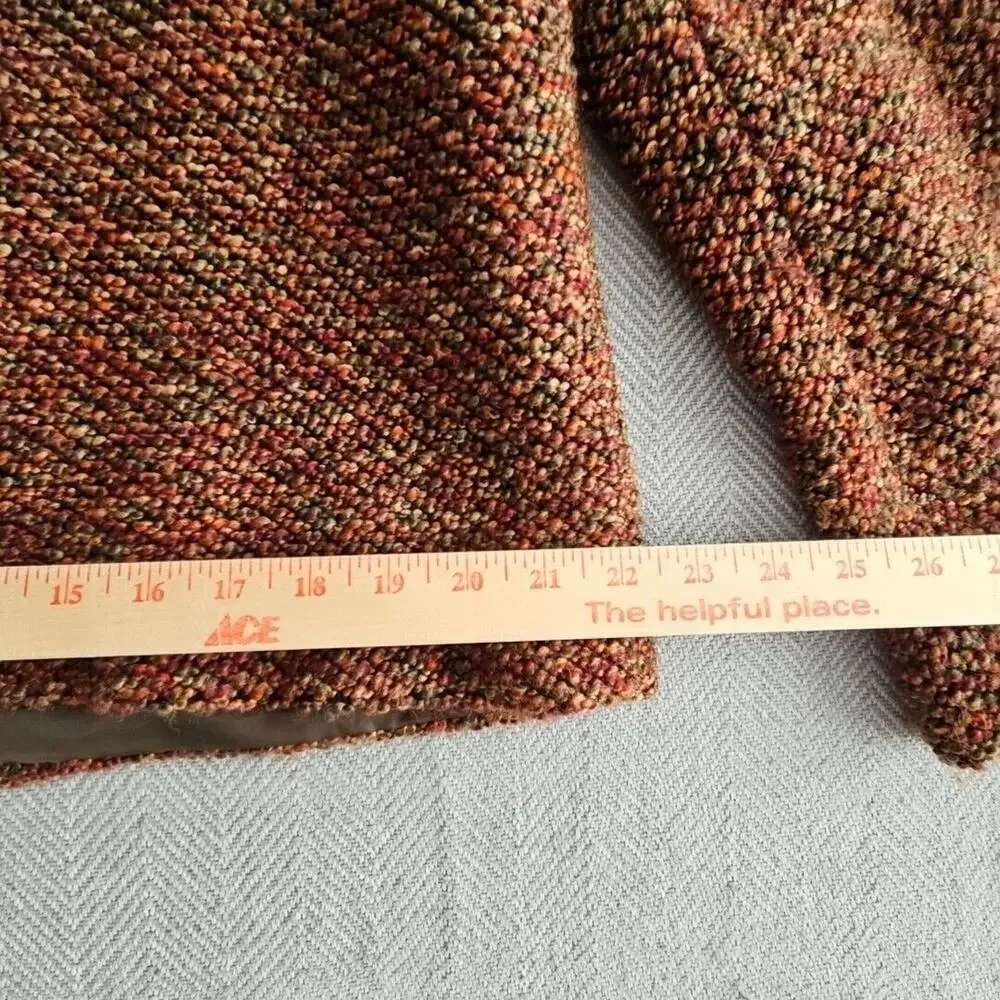 Requirements Tweed‎ Blazer Women's 14 Jacket Textured Multicolor Vtg 90's Office